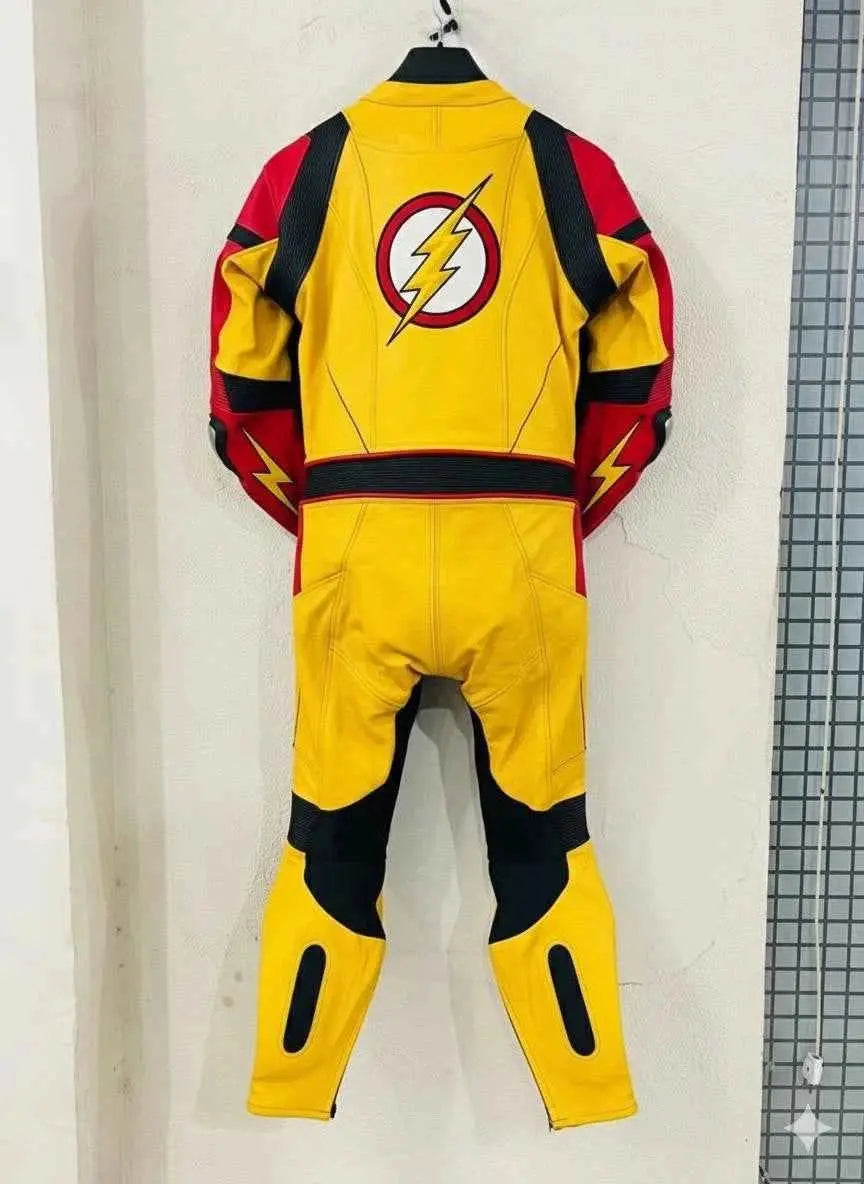Flash Style Leather Motorcycle Suit Leather Racing Suit