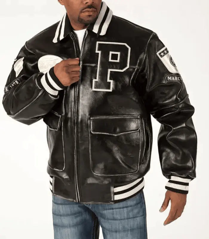 Pelle Pelle Black Bomber 1978 Leather Jacket