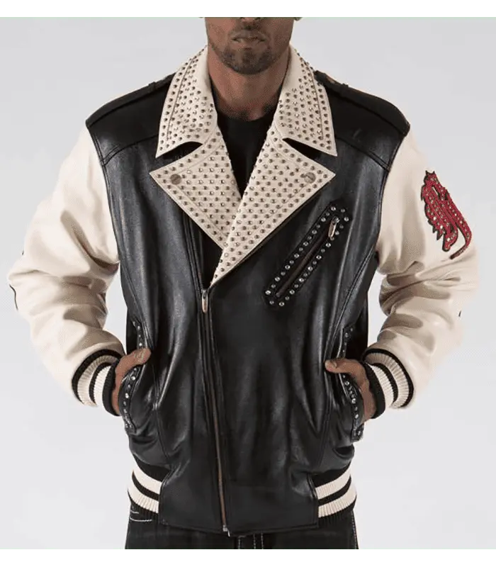 Men's Pelle Pelle Black 1978 Biker Leather Jacket