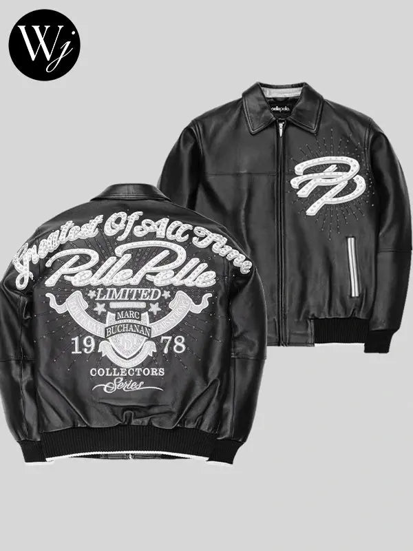 Premium Cowhide Leather Pelle Pelle Black Jacket for Men - Leather taboo