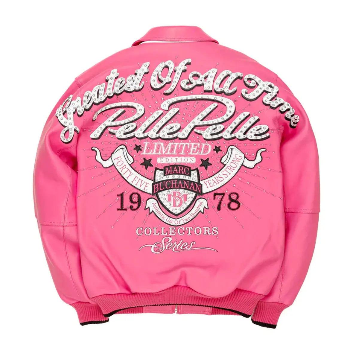 Pelle Pelle Greatest Of All Time Marc Buchanan 1978 Pink Leather Jacket leathertaboo.com