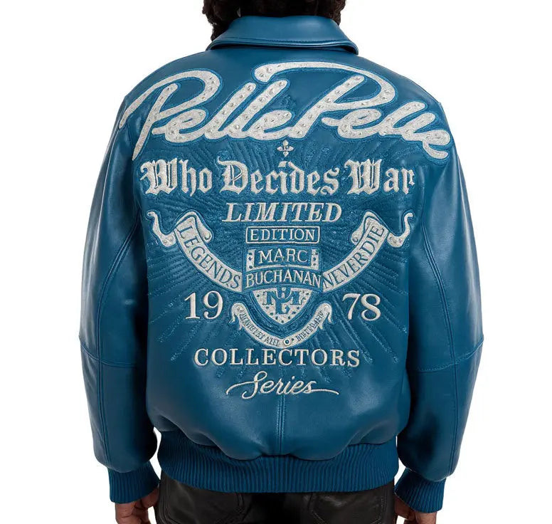 Pelle Pelle Greatest Of All Time Marc Buchanan Blue Leather Jacket