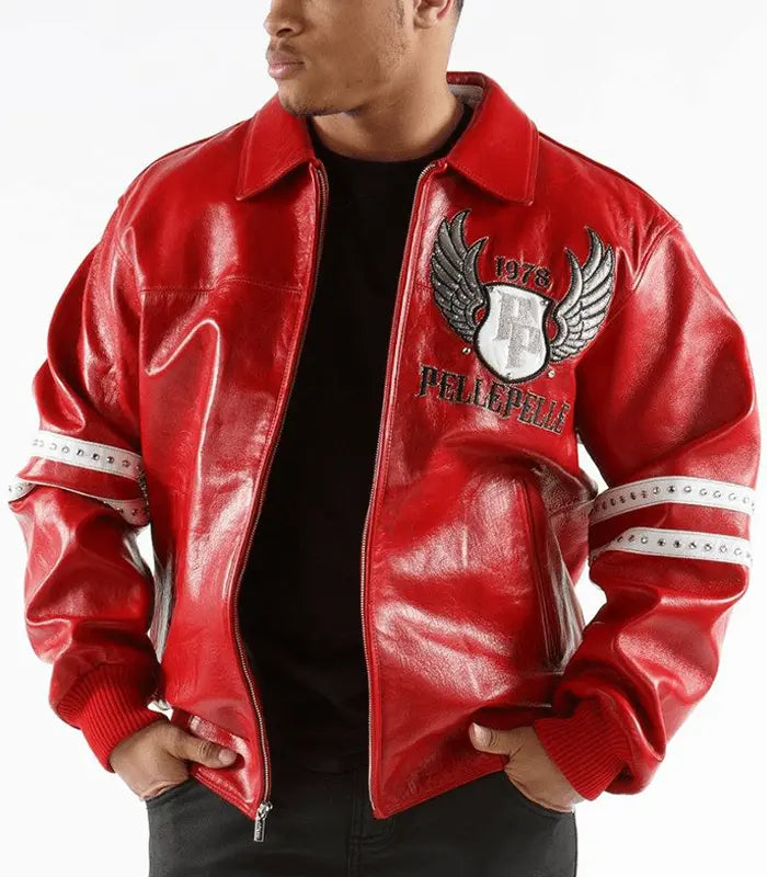 Pelle Pelle Legends Forever Marc Buchanan Men's Red Leather Jacket