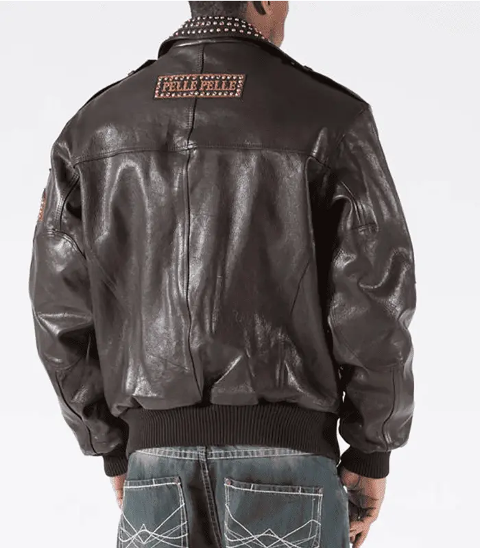 Mens Pelle Pelle Dark Brown 1978 Biker Leather Jacket