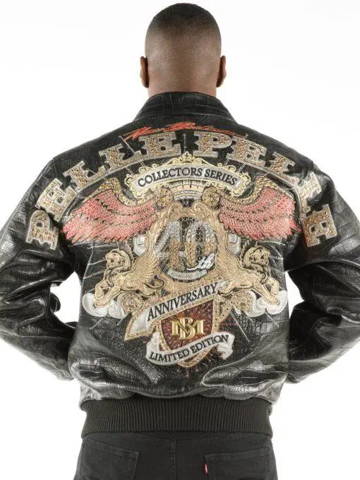 Pelle Pelle Mens 40th Anniversary Black Jacket