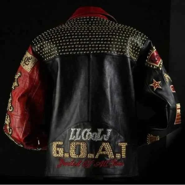 Black And Red Pelle Pelle LL Cool J Leather Jacket