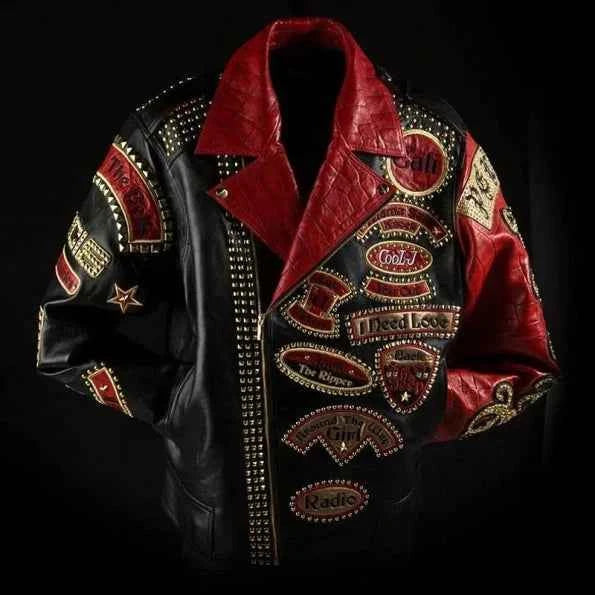 Black And Red Pelle Pelle LL Cool J Leather Jacket