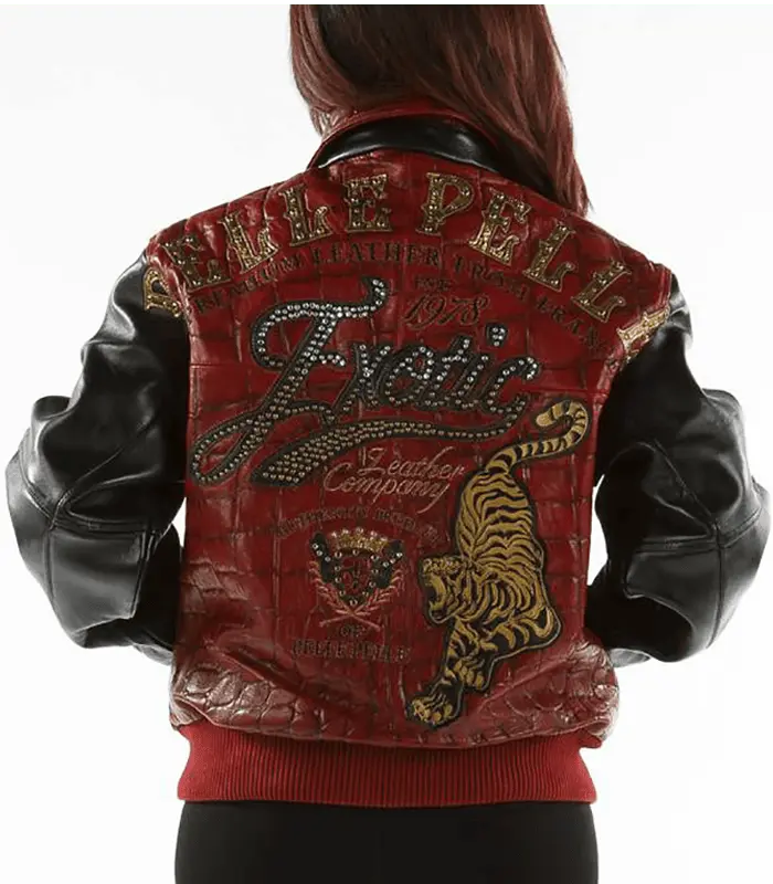 Pelle Pelle Marc Buchanan 1978 Exotic Womenโs Maroon Leather Jacket