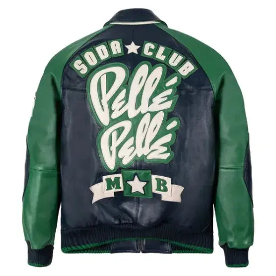 Pelle Pelle Soda Club Green & Black Leather Jacket