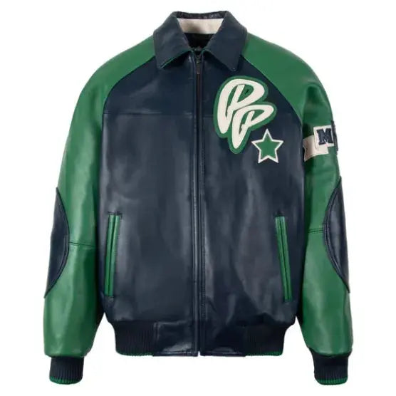 Pelle Pelle Soda Club Green & Black Leather Jacket