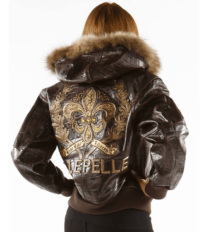 Women’s Pelle Pelle Live Like a Queen Dark Brown Fur Hooded Jacket