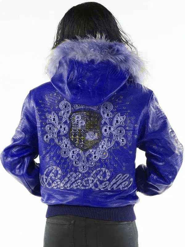 Pelle Pelle Womenโs Original Blue Premium Cowhide Leather Jacket