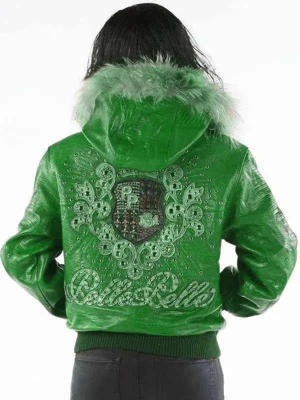 Pelle Pelle Womenโs Original Green Premium Cowhide Leather Jacket leathertaboo.com