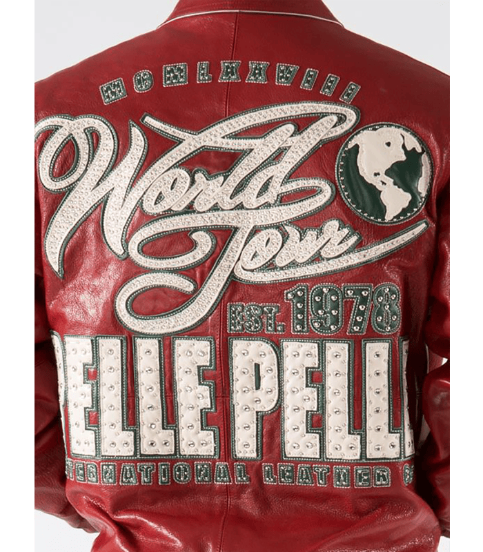 World Tour Est 1978 Pelle Pelle International Red Jacket