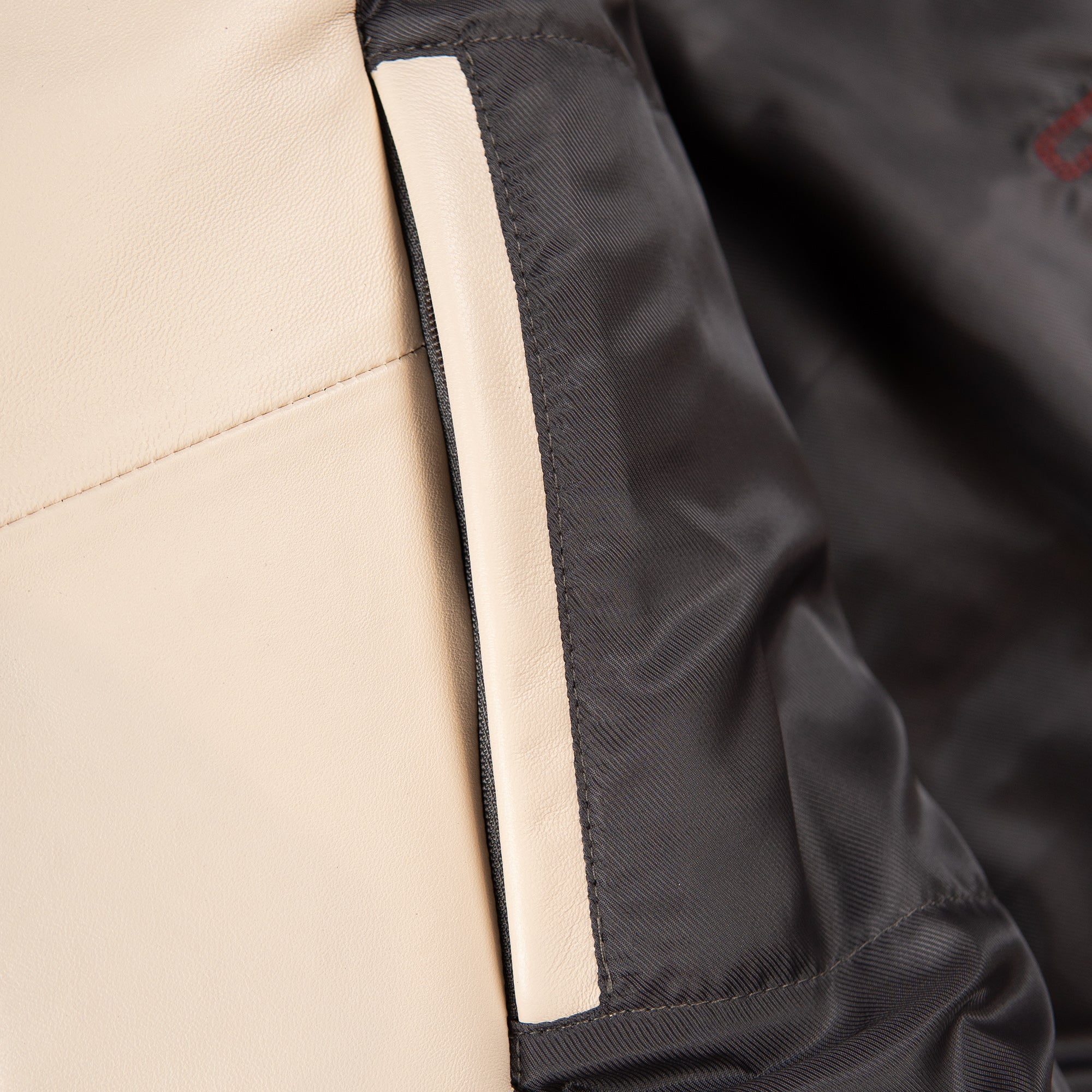 Pelle Pelle Style 48th Anniversary Cream Leather Jacket – Handmade Studded 1978 Tribute Bomber, Made to Measure in the USA