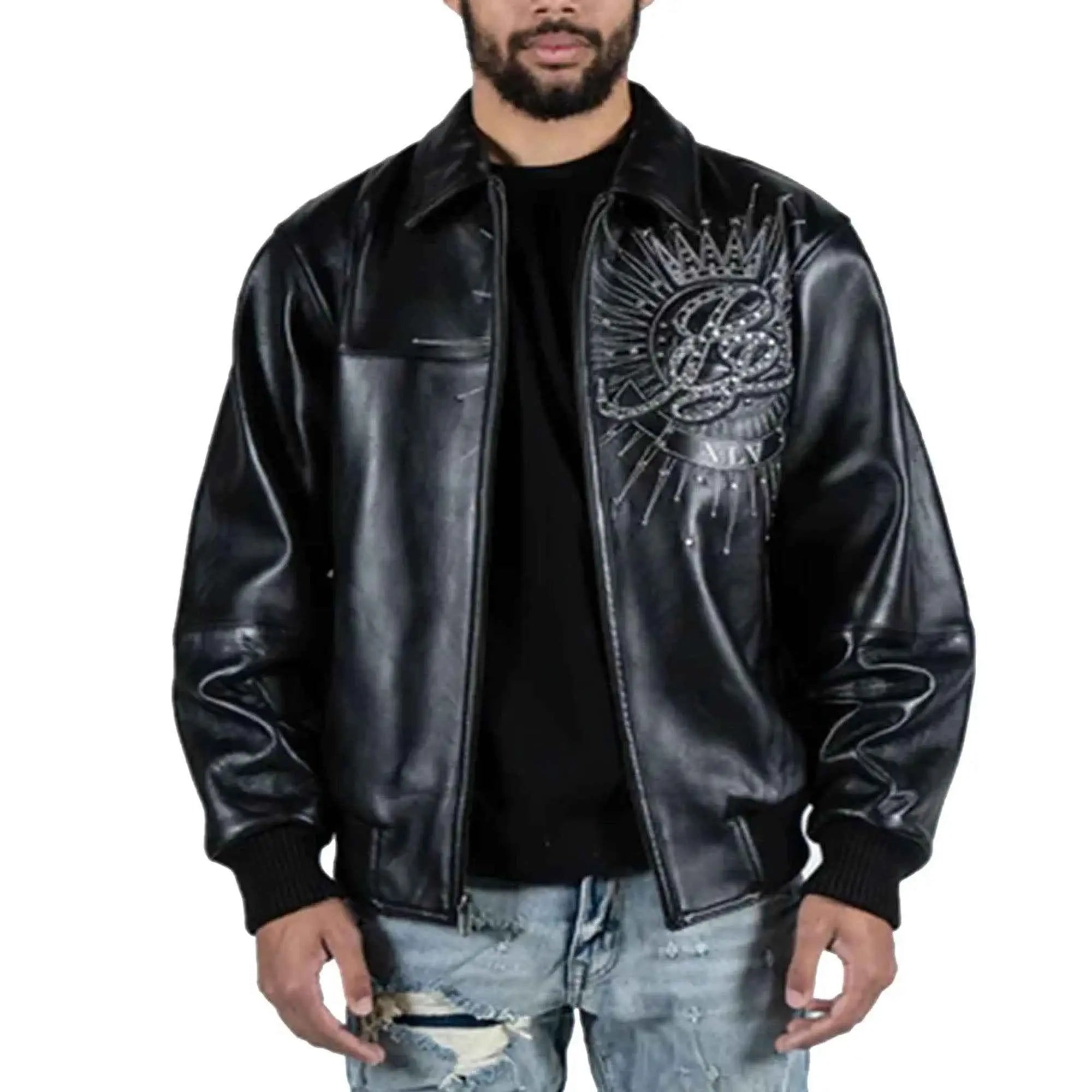 Pelle Pelle 45th Anniversary leather jacket front view