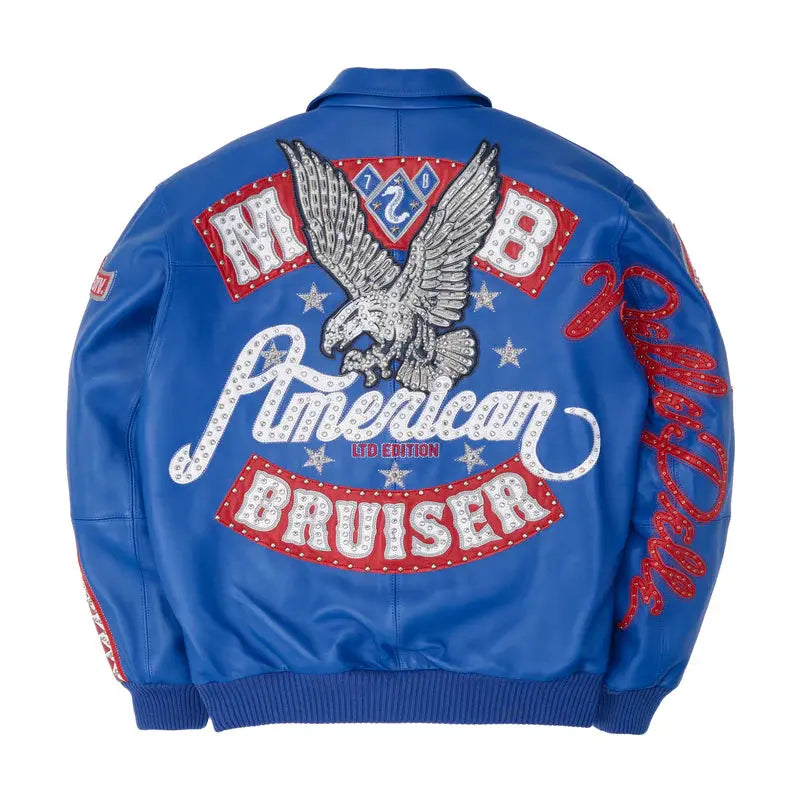 Pelle Pelle American Bruiser Blue Leather Jacket