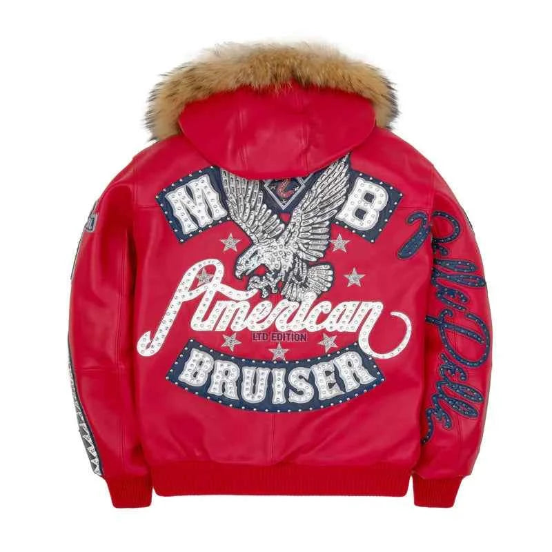 Pelle Pelle American Bruiser Red Hooded Jacket