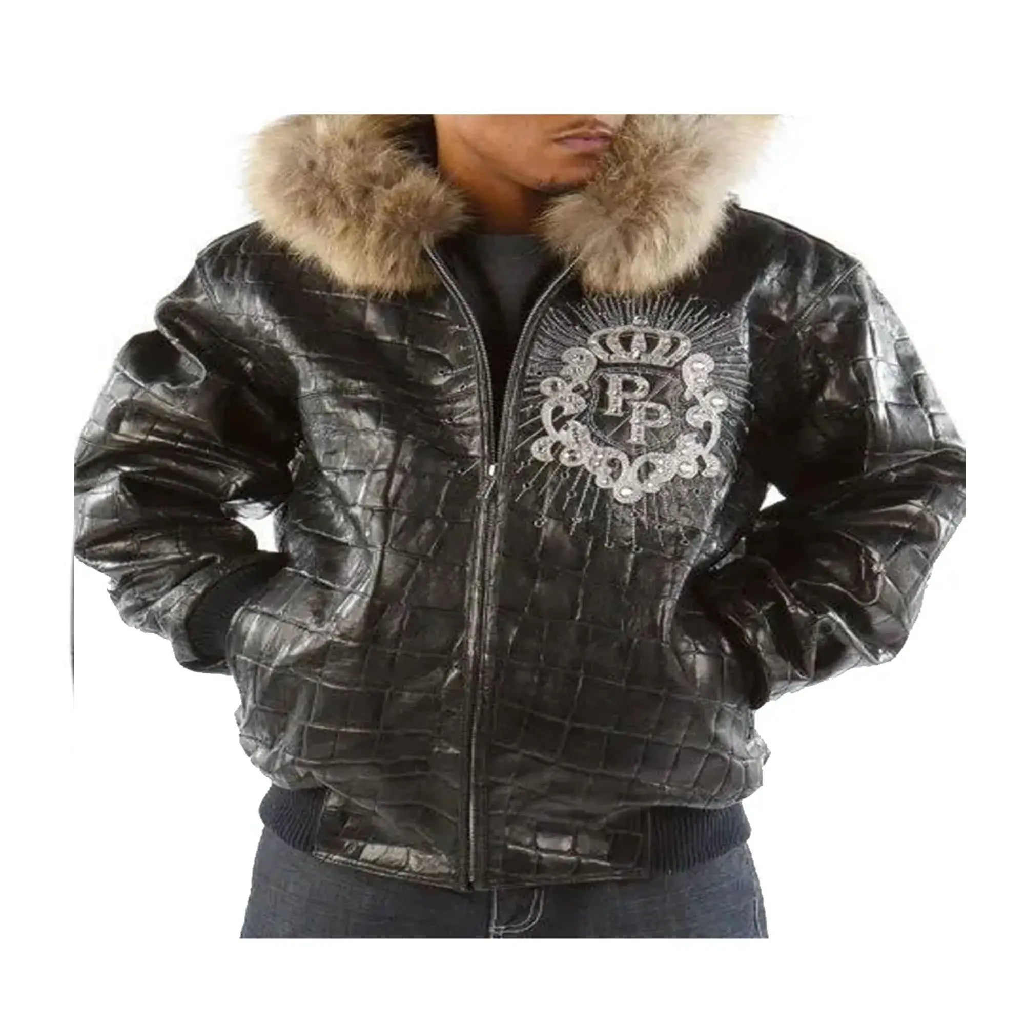 Pelle Pelle Crest leather jacket front view