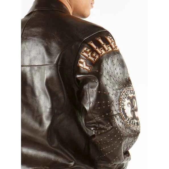 Pelle Pelle Dark Brown Dragon Leather Jacket – Men