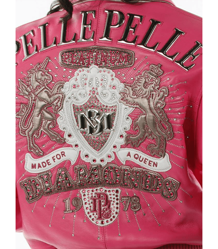 Pelle Pelle Platinum and Diamonds 1978 Women Pink Leather Jacket