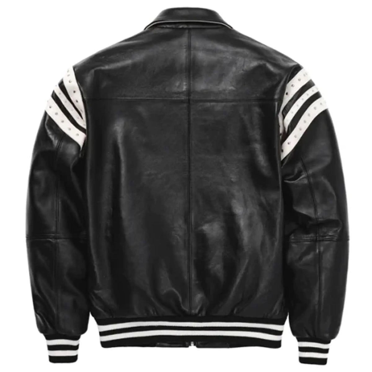 Pelle Pelle encrusted varsity leather jacket Back view