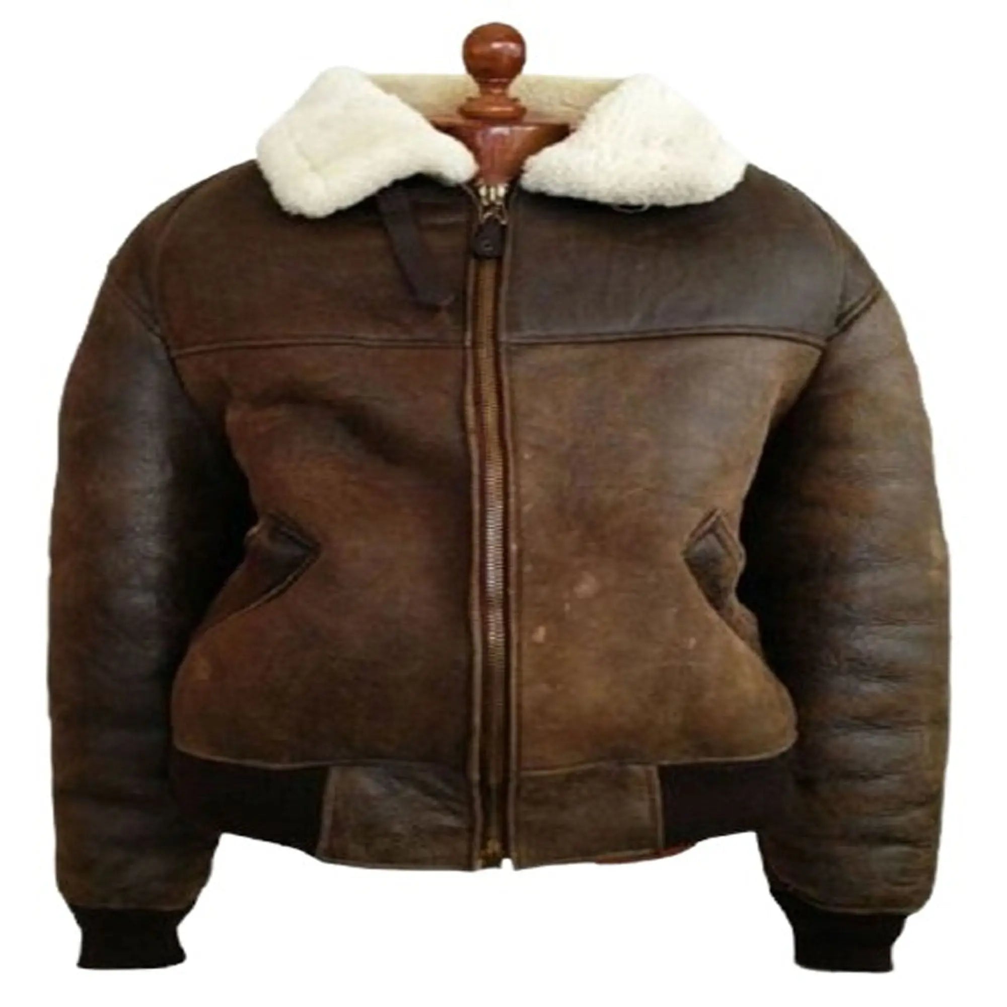 Premium B3 aviator leather bomber jacket winter look