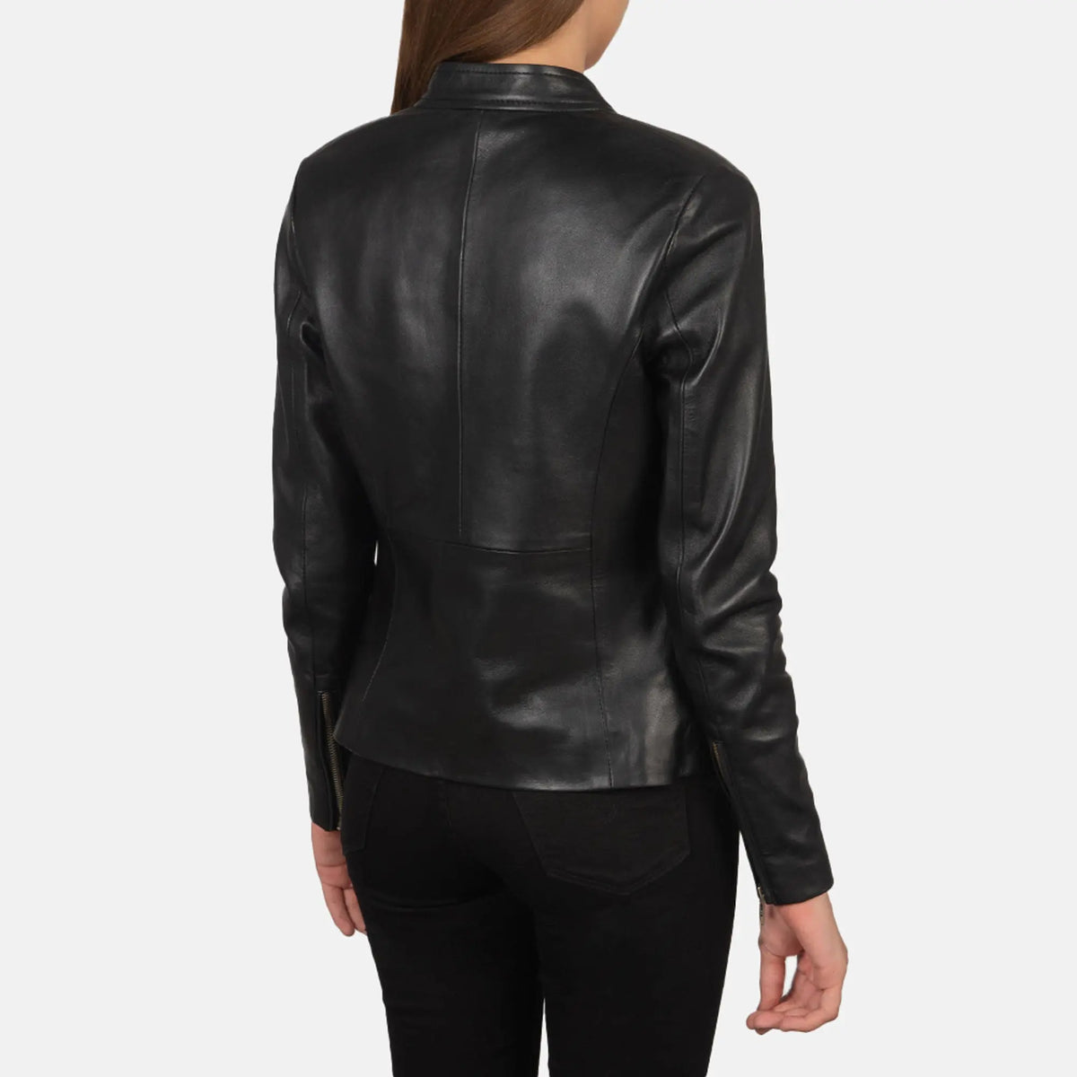 Premium black biker jacket by Leather Taboo