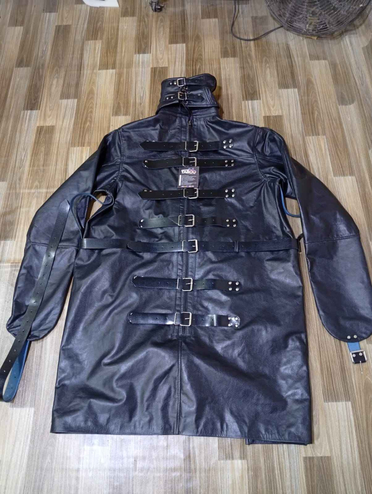 Premium Leather Straitjacket with Heavy-Duty Restraints