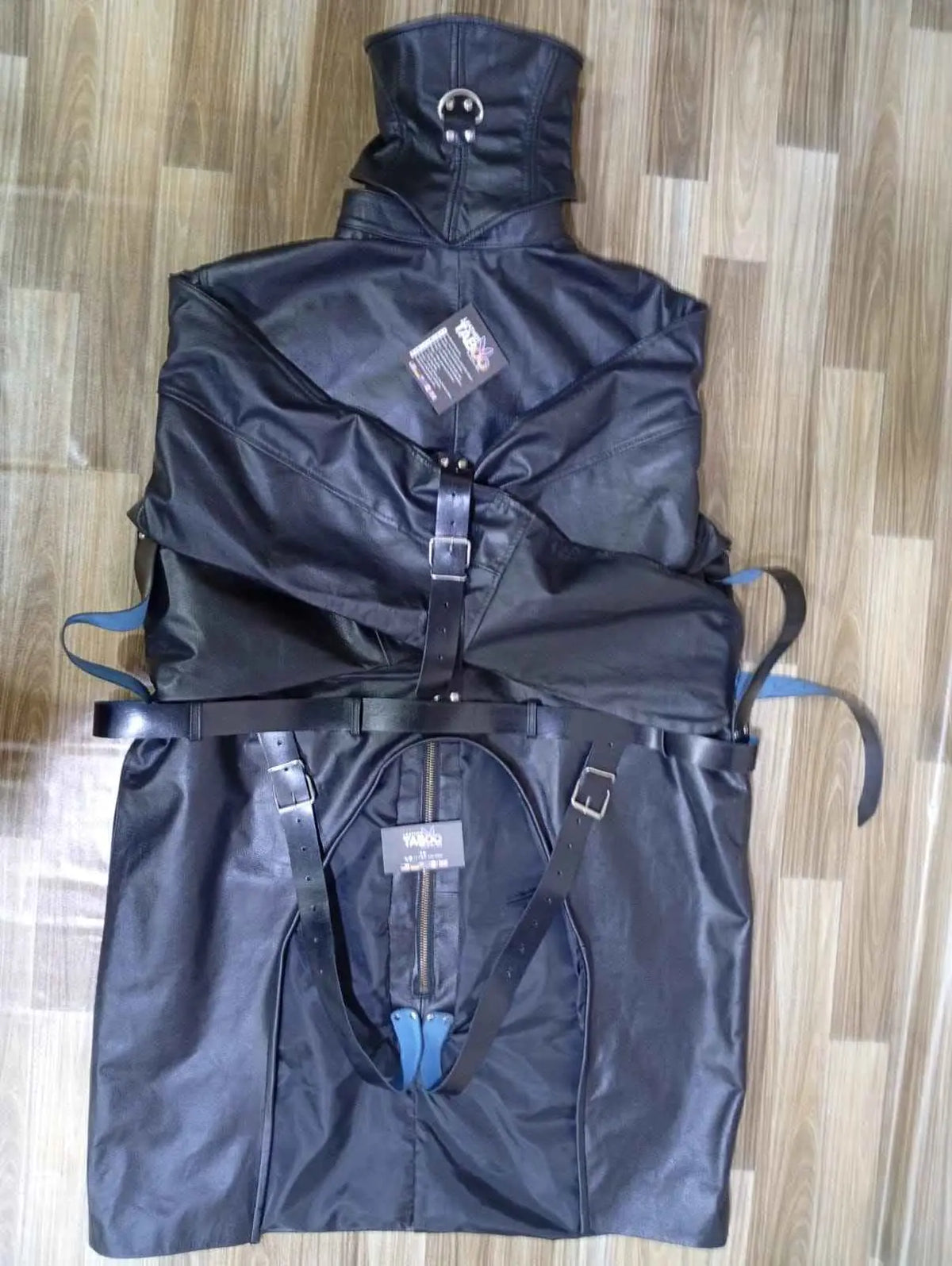 Premium Leather Straitjacket with Heavy-Duty Restraints