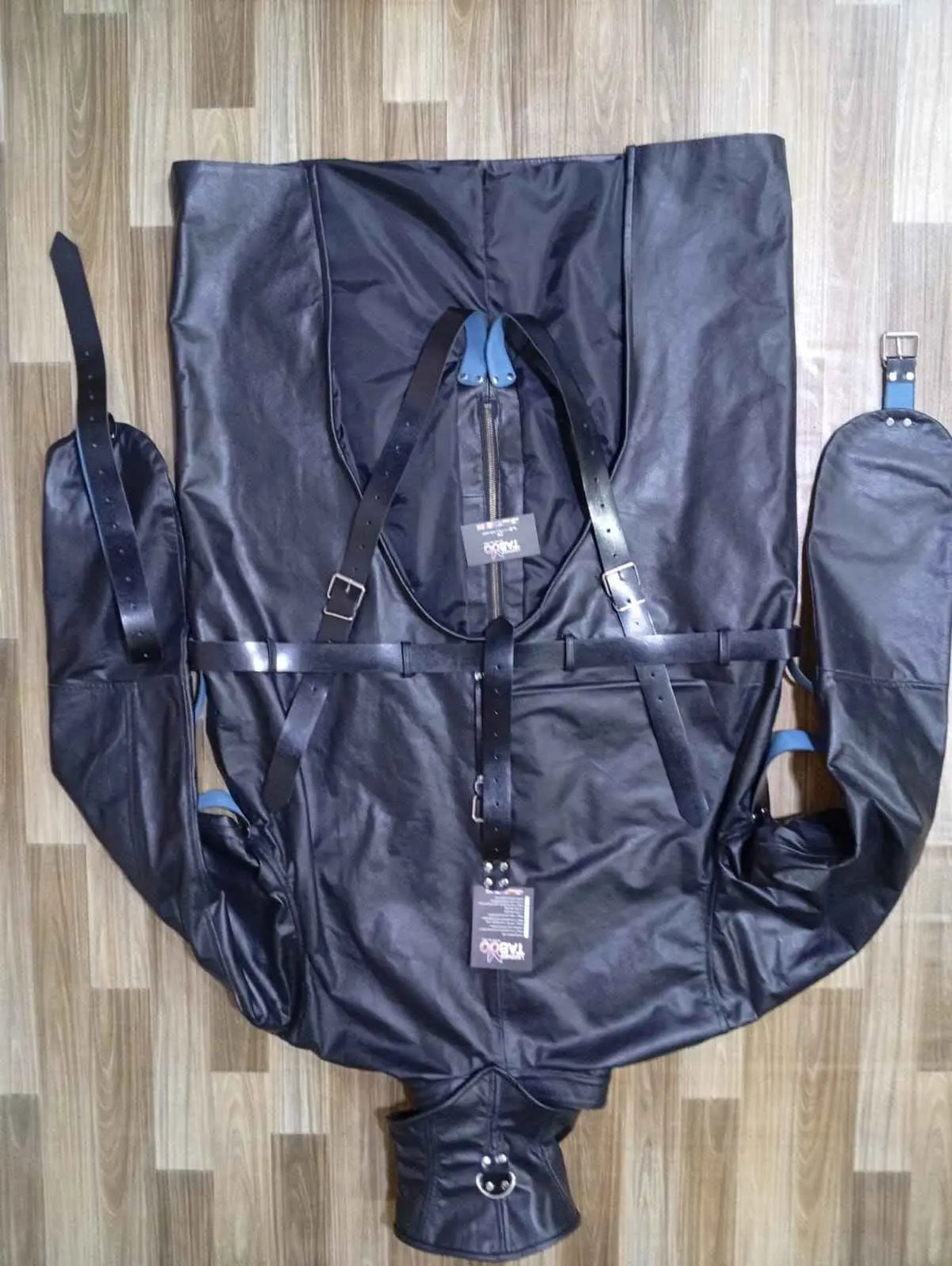 Premium Leather Straitjacket with Heavy-Duty Restraints