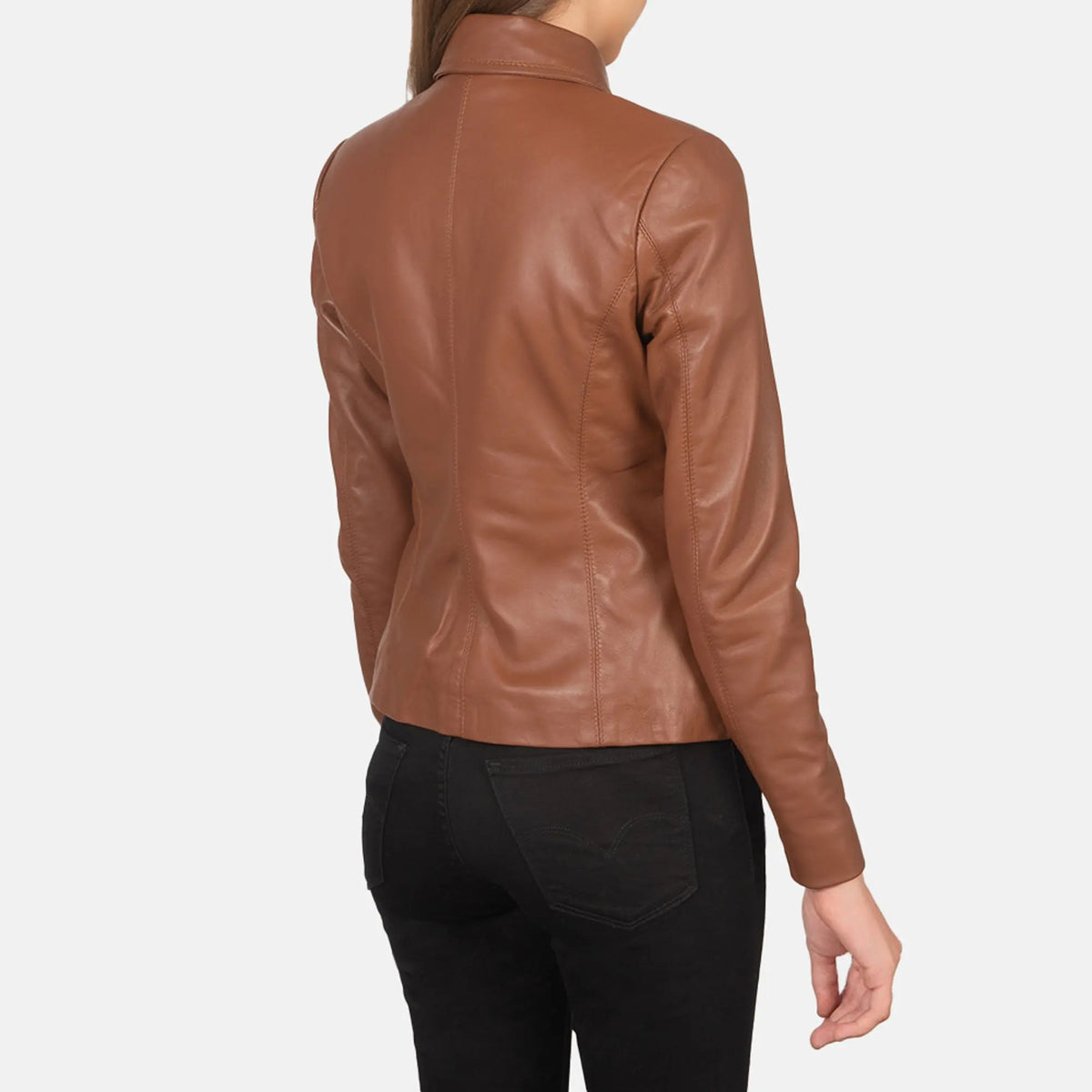 Premium brown leather jacket by Leather Taboo