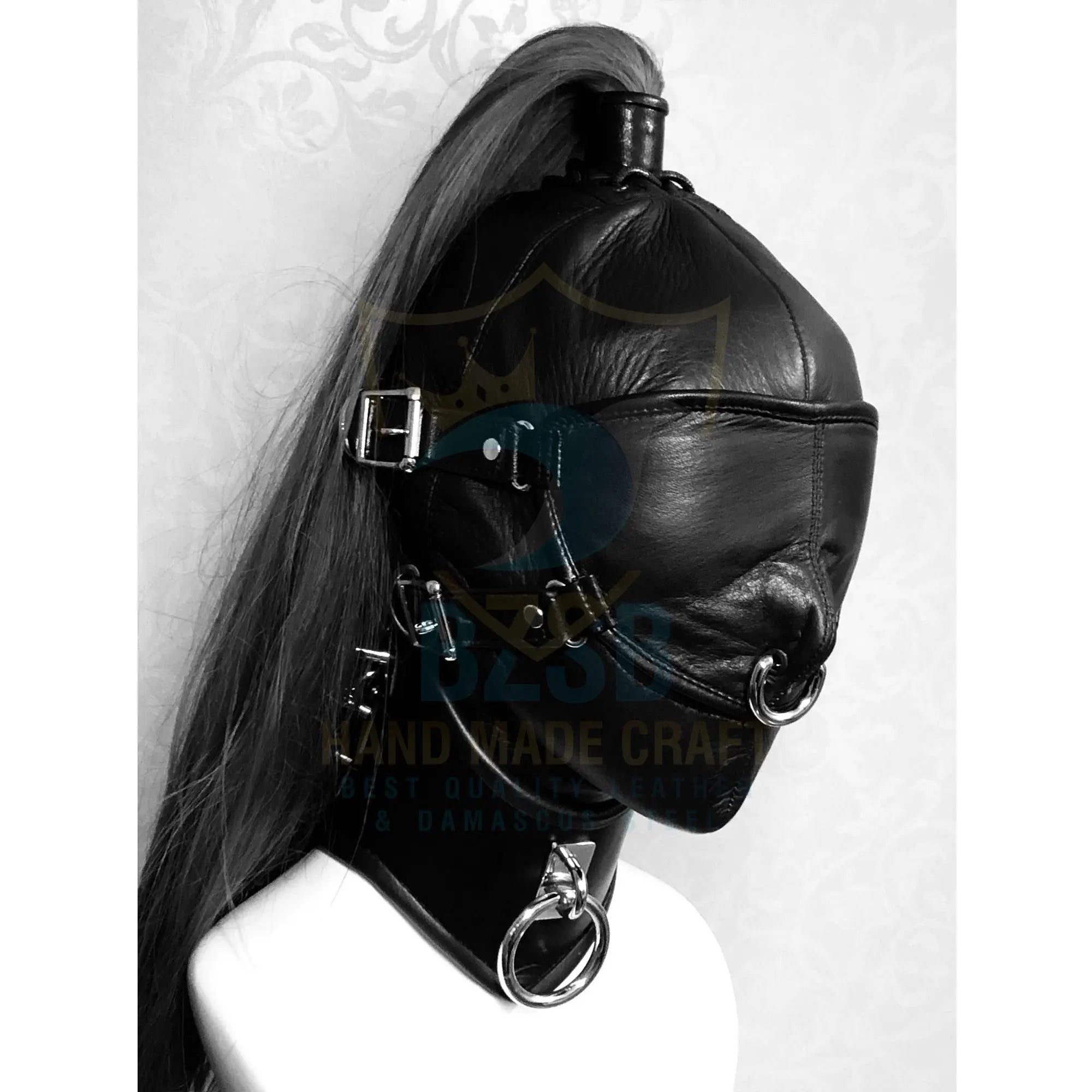 Premium cowhide leather hood by Leather Taboo