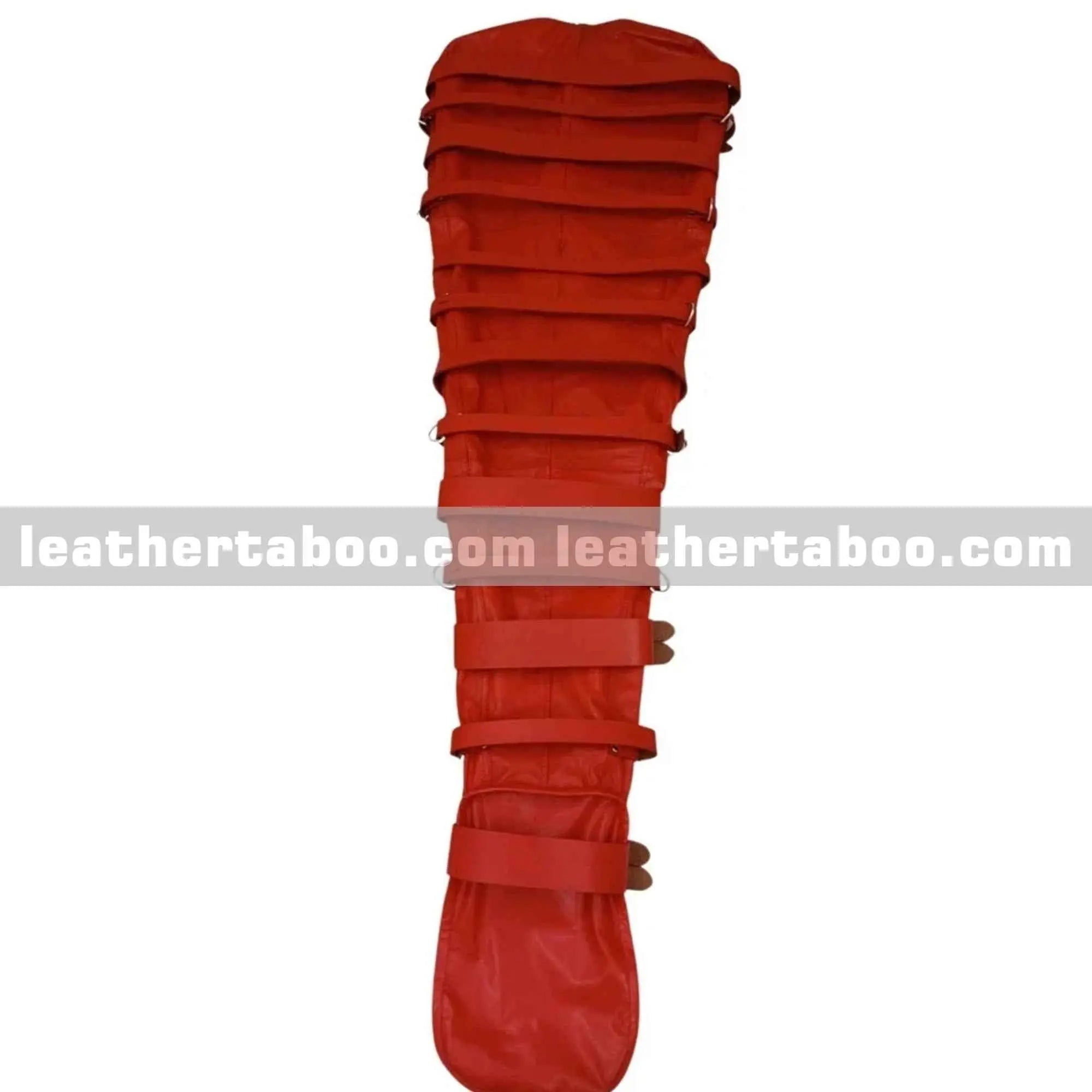 Genuine Leather Sleep Sack Body Bag with Heavy Duty Belts & Front Zip