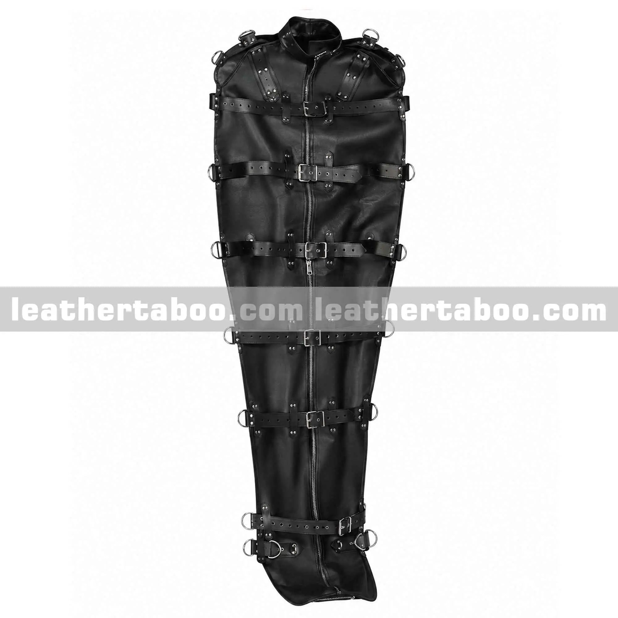 Real Black Leather Full Body Bondage Sleep Sack with Adjustable Belts
By Leather Taboo