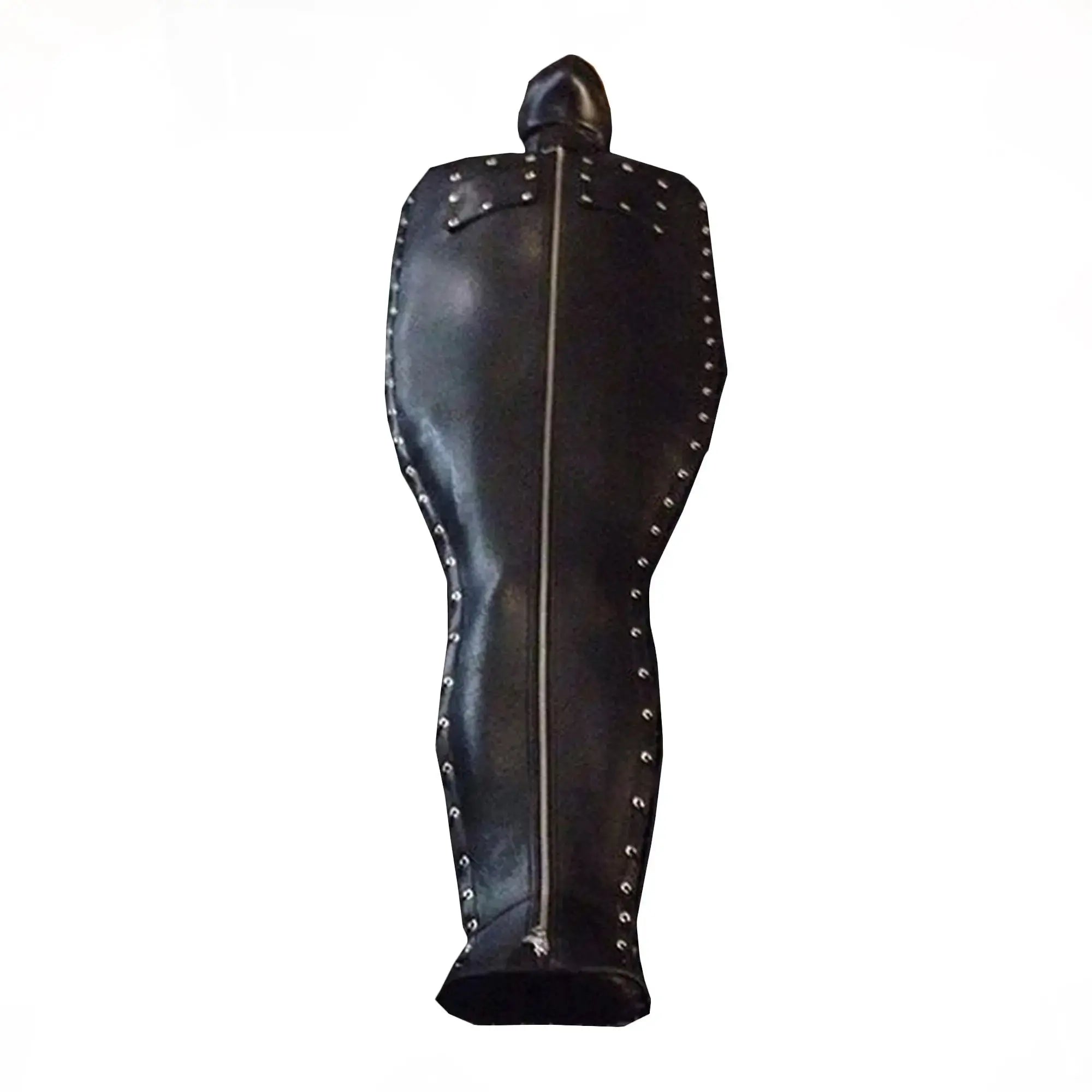 Real cowhide leather sleep sack body bag front view