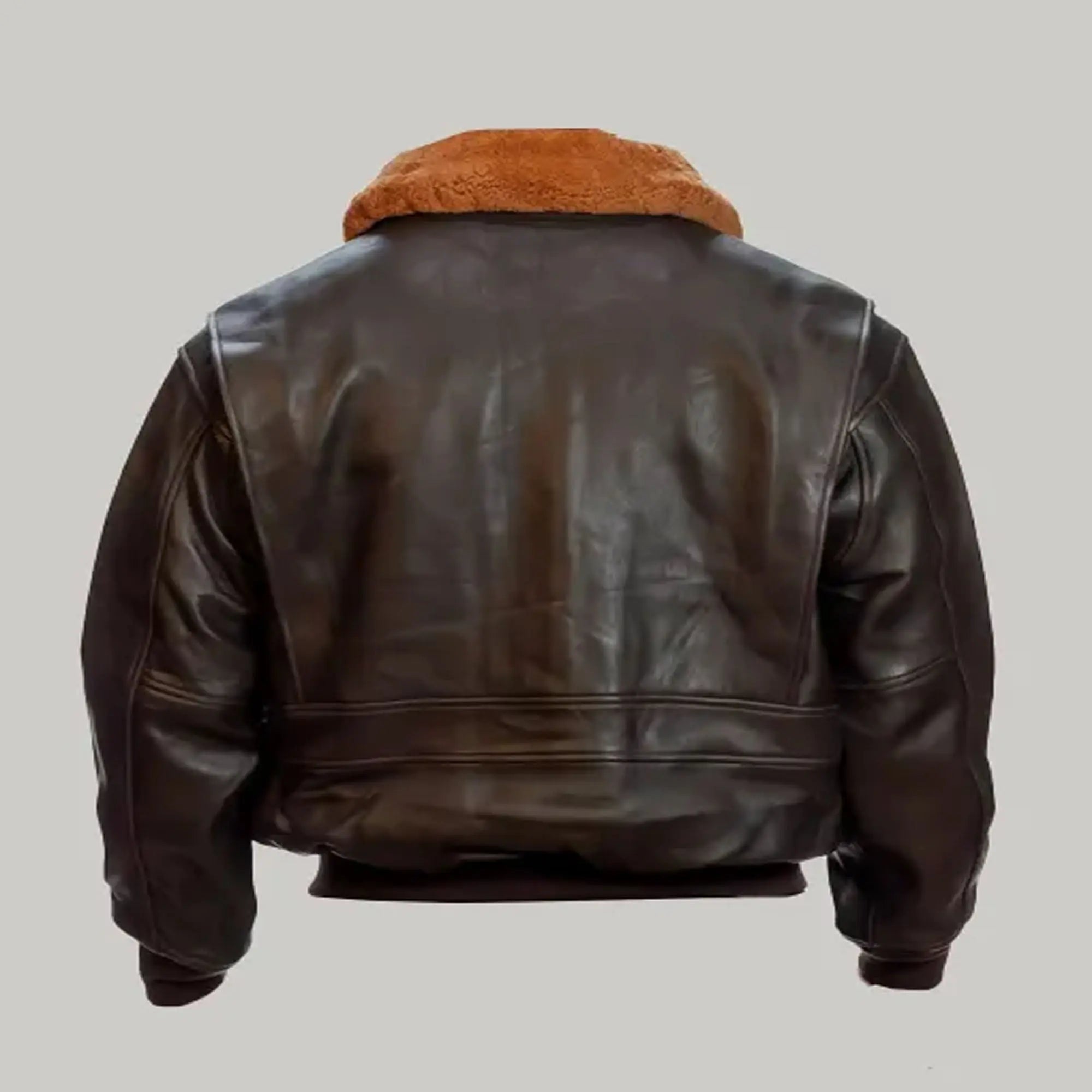 Side view aviator brown jacket women fashion outfit pose