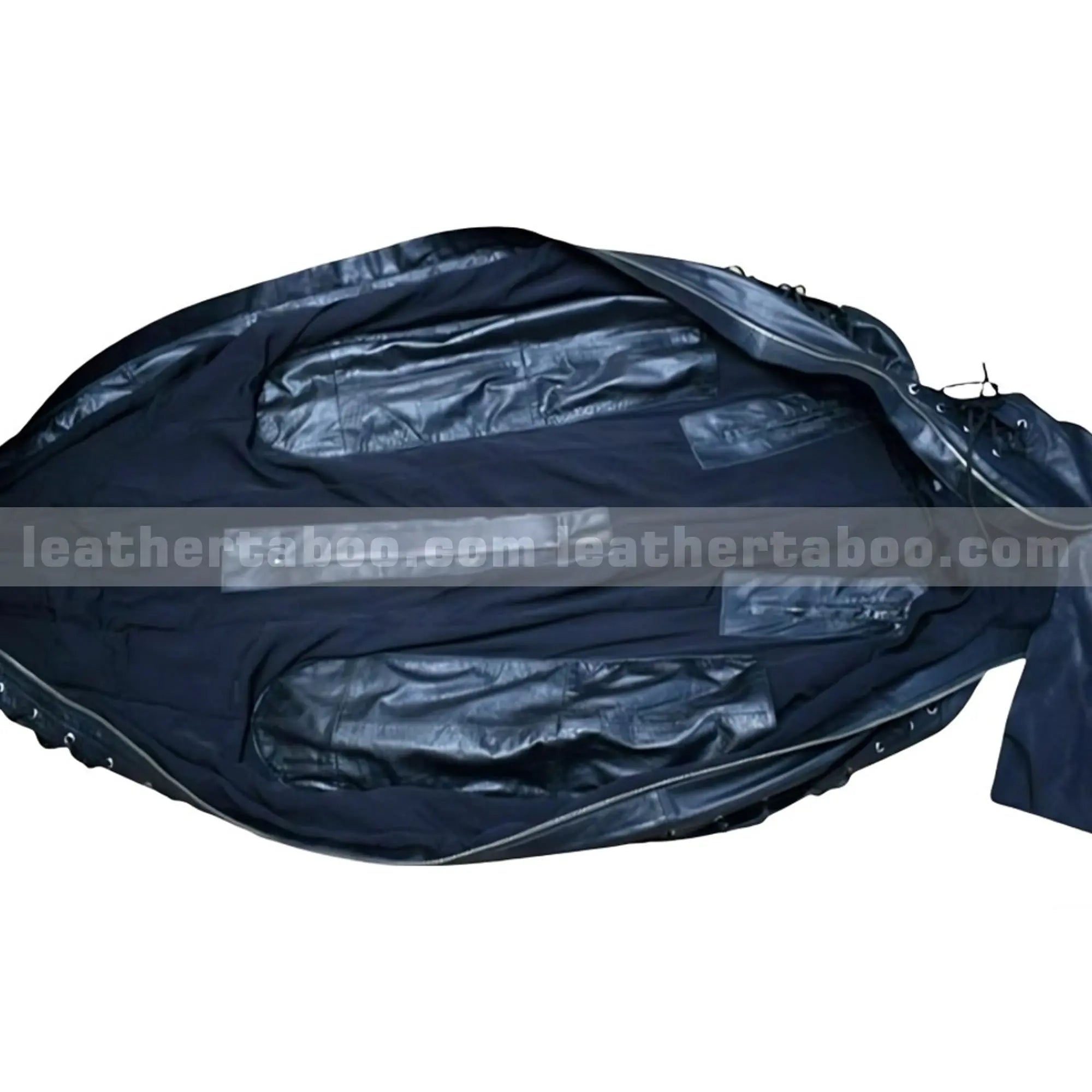 Premium Genuine Leather Hooded Sleep Sack – The Ultimate Bondage Experience - Leather taboo