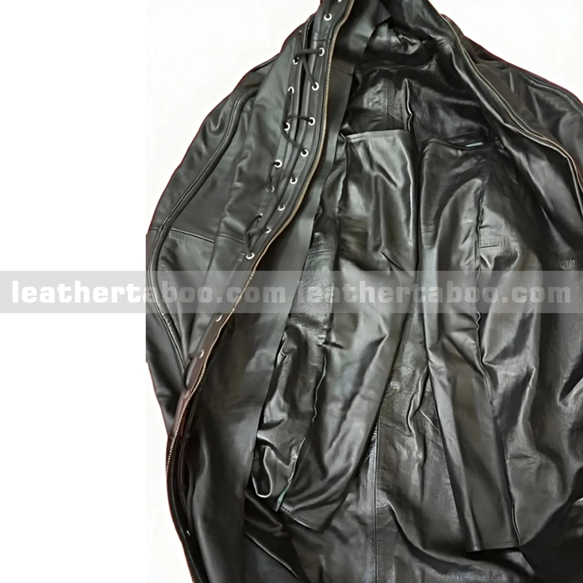 Premium Leather Sleepsack Bondage with Laces - Leather taboo