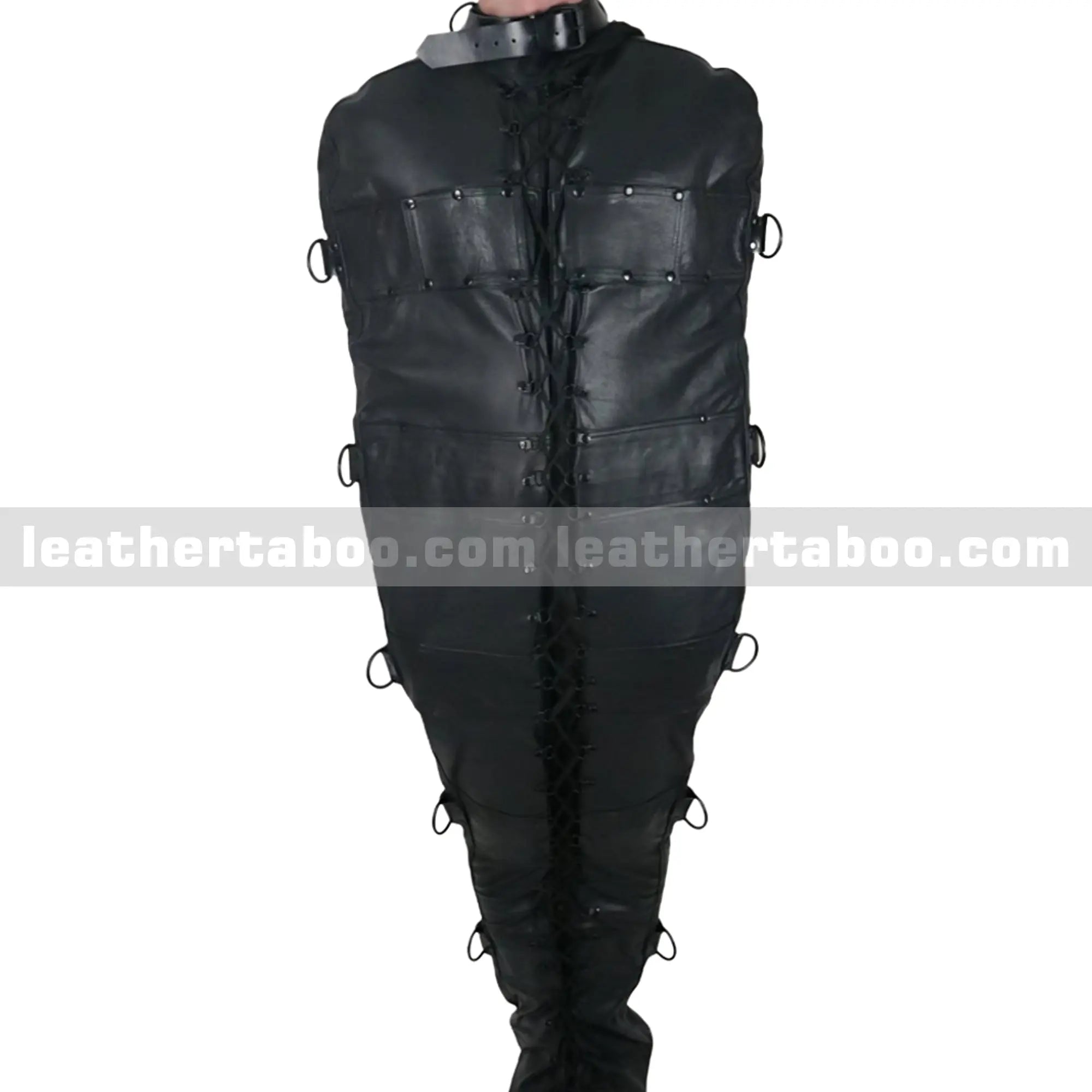 Handmade Leather Sleepsack Bondage with Laces - Leather taboo