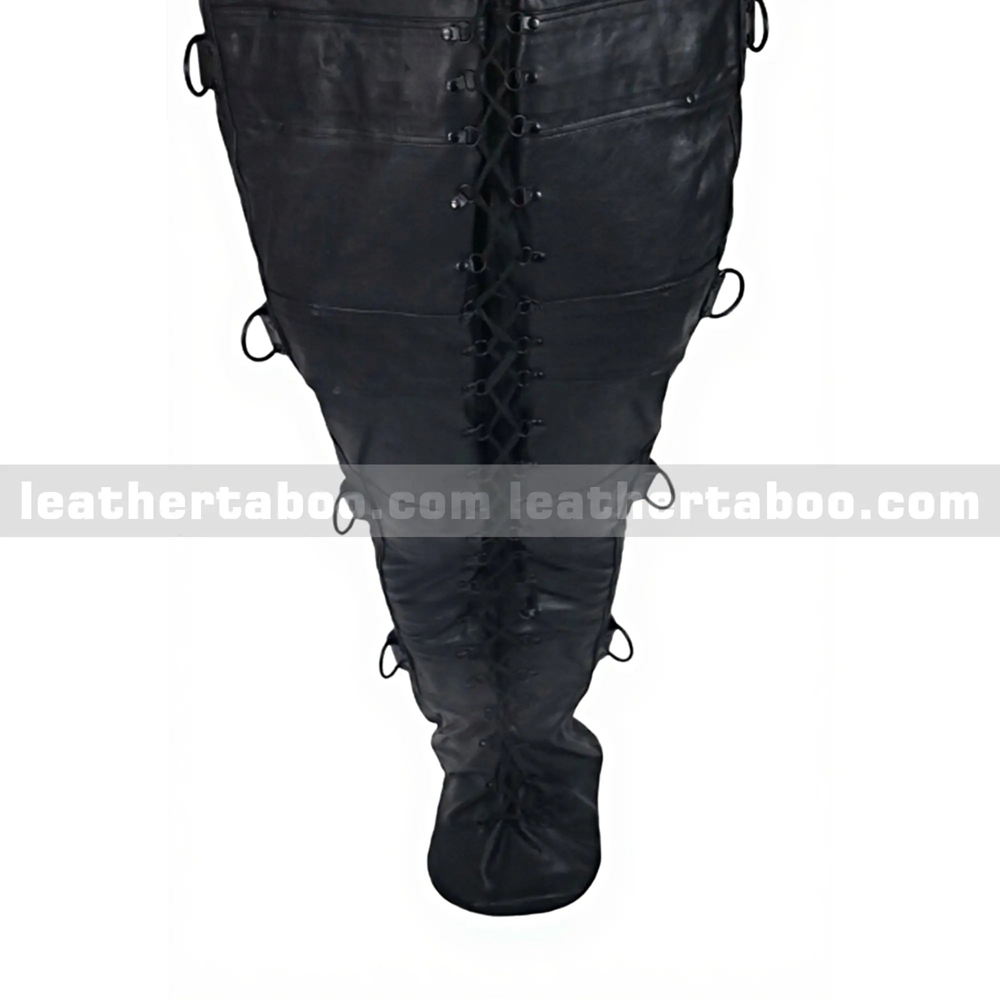 Handmade Leather Sleepsack Bondage with Laces - Leather taboo