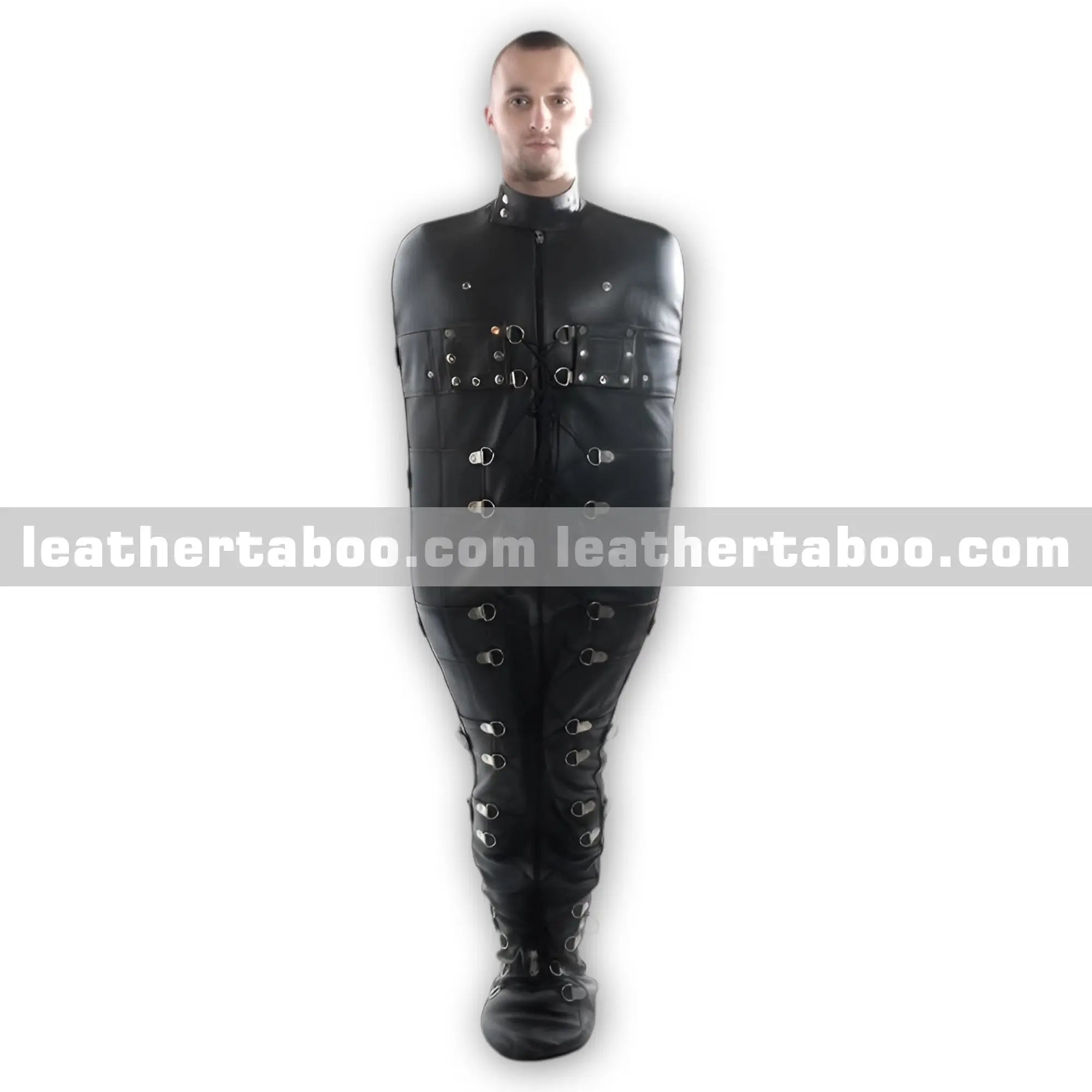 Premium Cowhide Leather Full Body Sleep-sack with Restraint System - Leather taboo