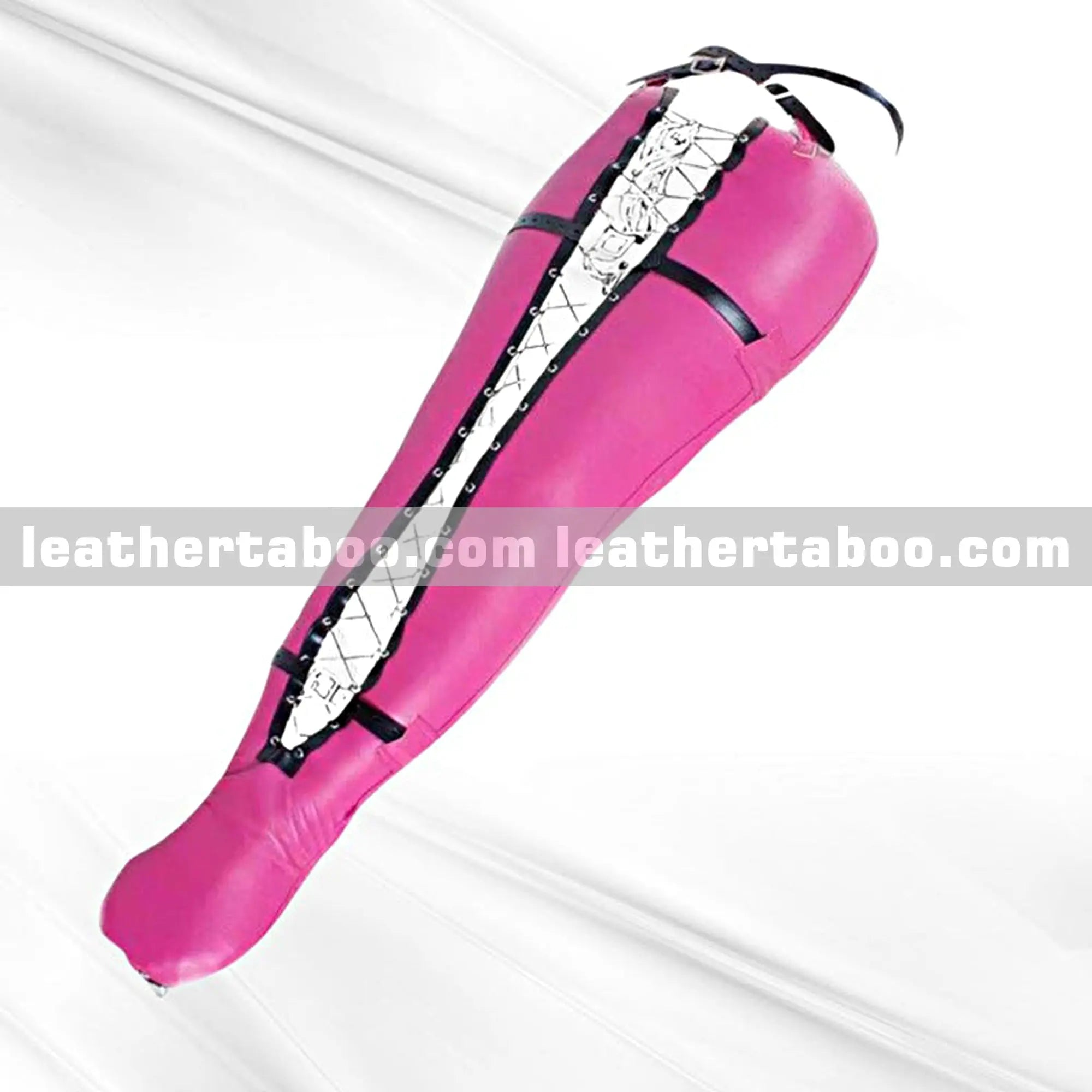 Leather Mummy Bag with Mermaid Leg Binder Body Harness Restraints – Full Body Bondage Suit - Leather taboo