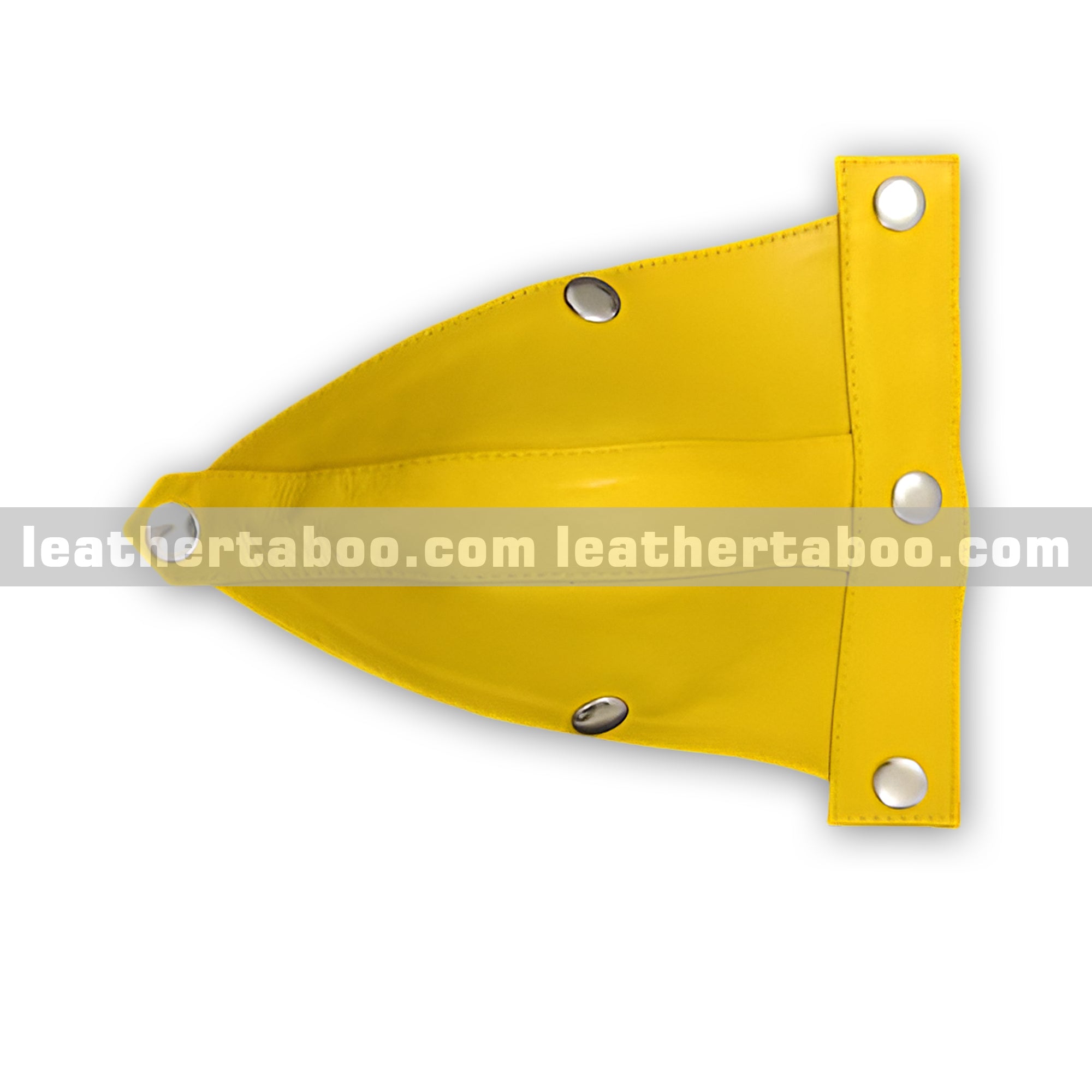 Heavy Duty Yellow Bondage Restraint Suit with Black Leather Straps – Full Body BDSM Gear