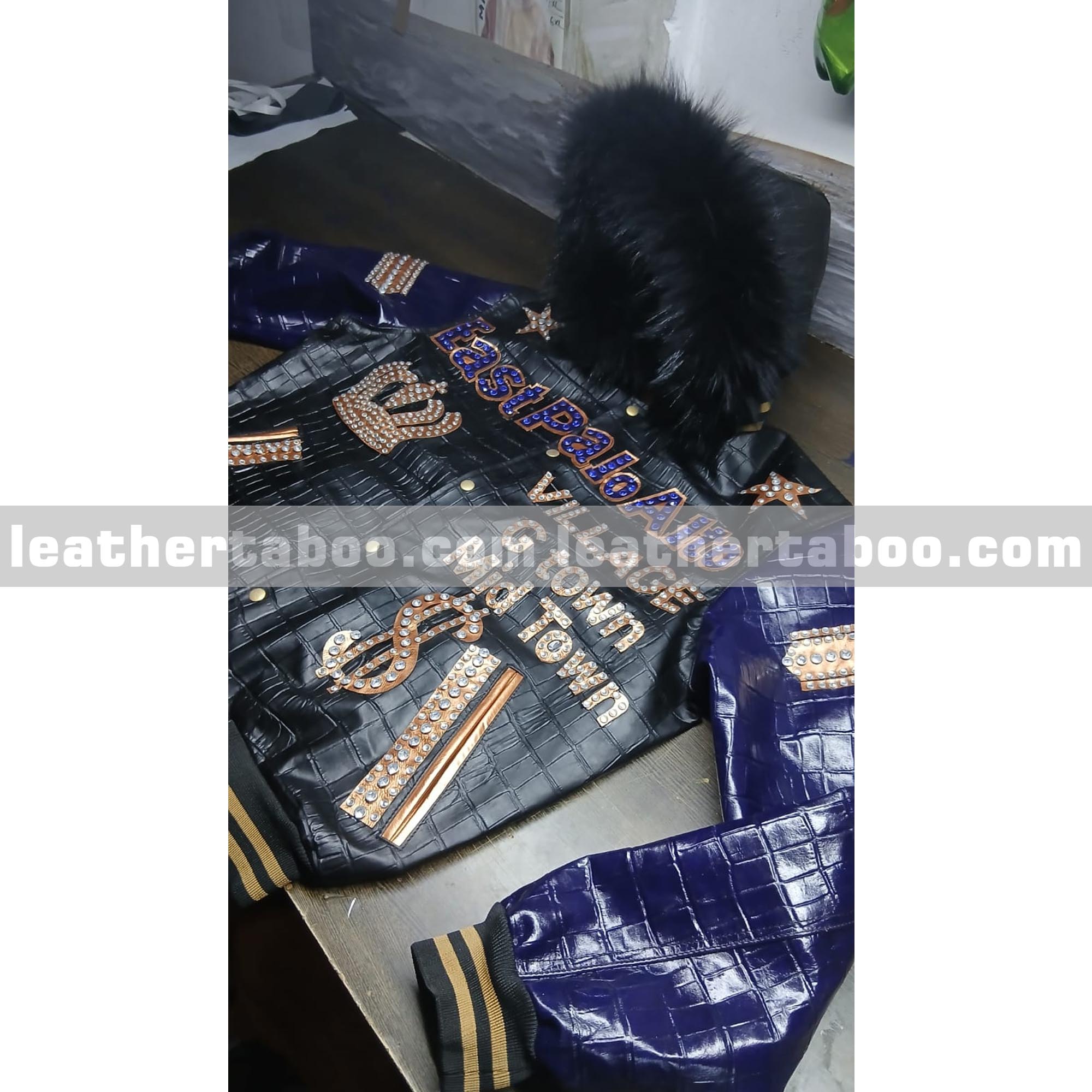 The "Midnight Sovereign" Luxury Croc Varsity leathertaboo.com