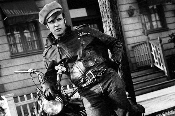 Genuine Cowhide Leather Brando Motorcycle Jacket - Marlon Biker Jacket