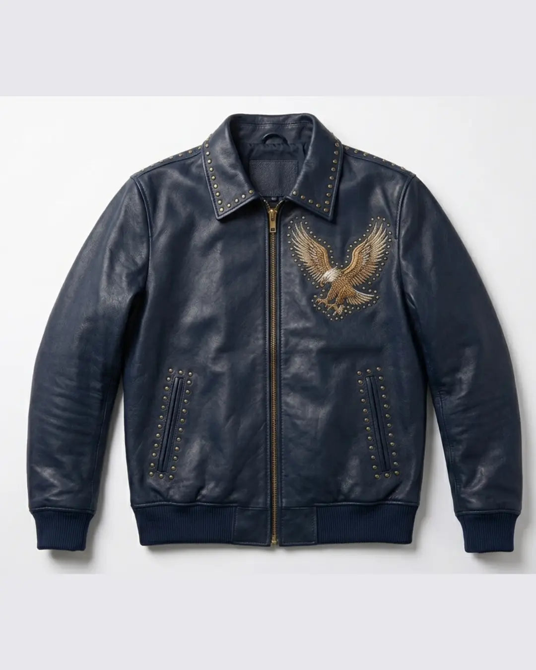 PelleChic Falcon Premium Embroidered Leather Jacket leathertaboo.com