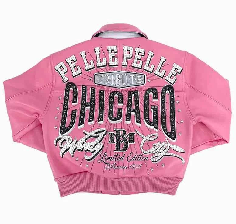 Women Pelle Pelle X TB Windy City MB Pink Jacket