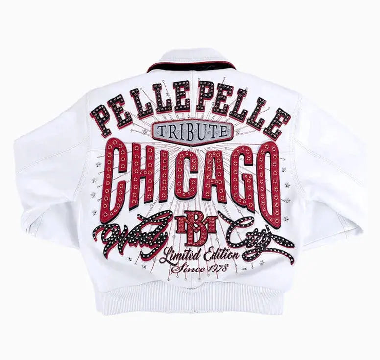 Women's Pelle Pelle X TB Windy City MB White Leather Jacket