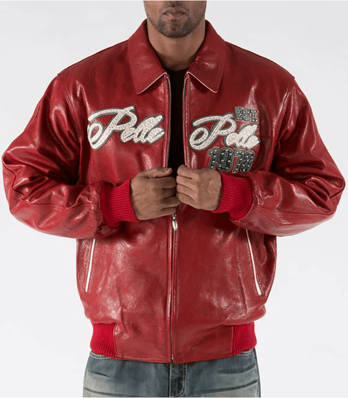 World Tour Est 1978 Pelle Pelle International Red Jacket